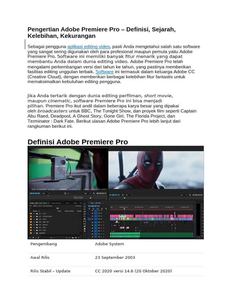 Panduan Lengkap Adobe Premiere Pro | PDF