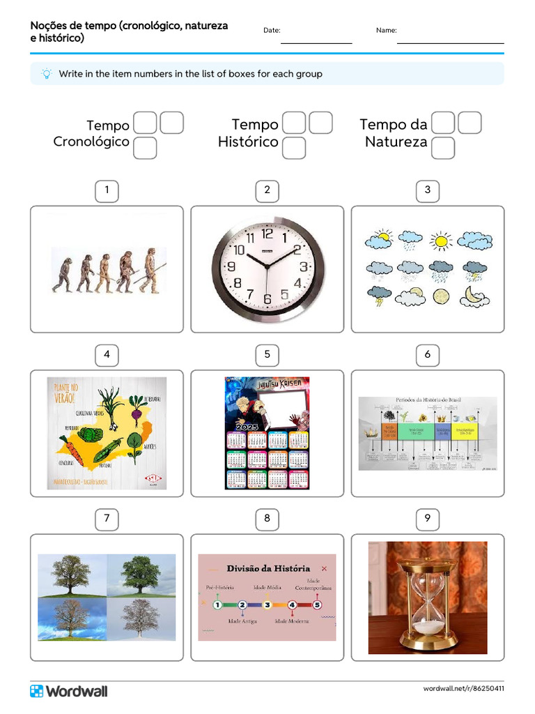 Noções de Tempo: Cronológico e Histórico | PDF