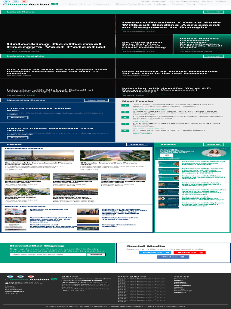 Climate Action News and Events Updates | PDF | Climate Change ...