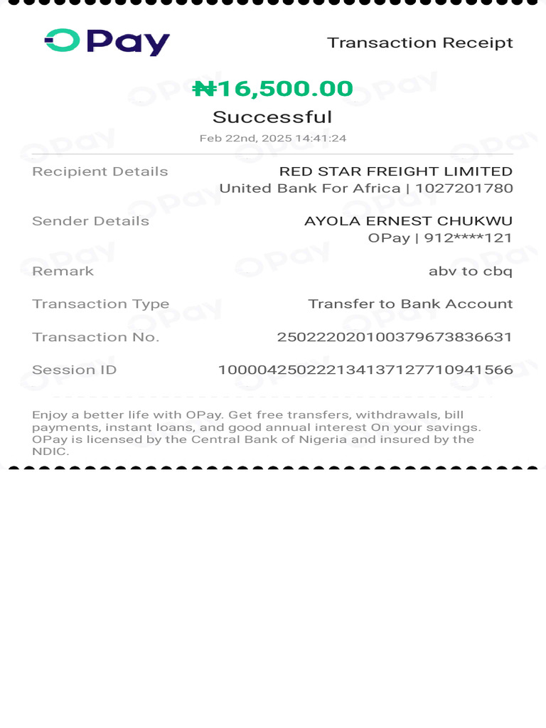 Transaction Receipt-250222020100379673836631 | PDF