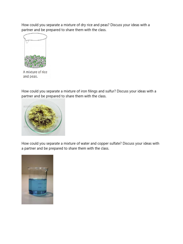 Mixture Separation Techniques Explained | PDF