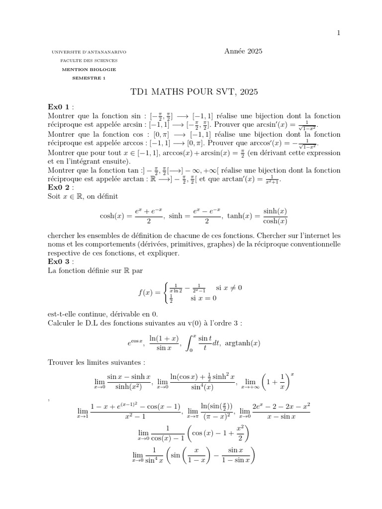 Mathématiques pour SVT : Fonctions et Équations | PDF | Objets ...
