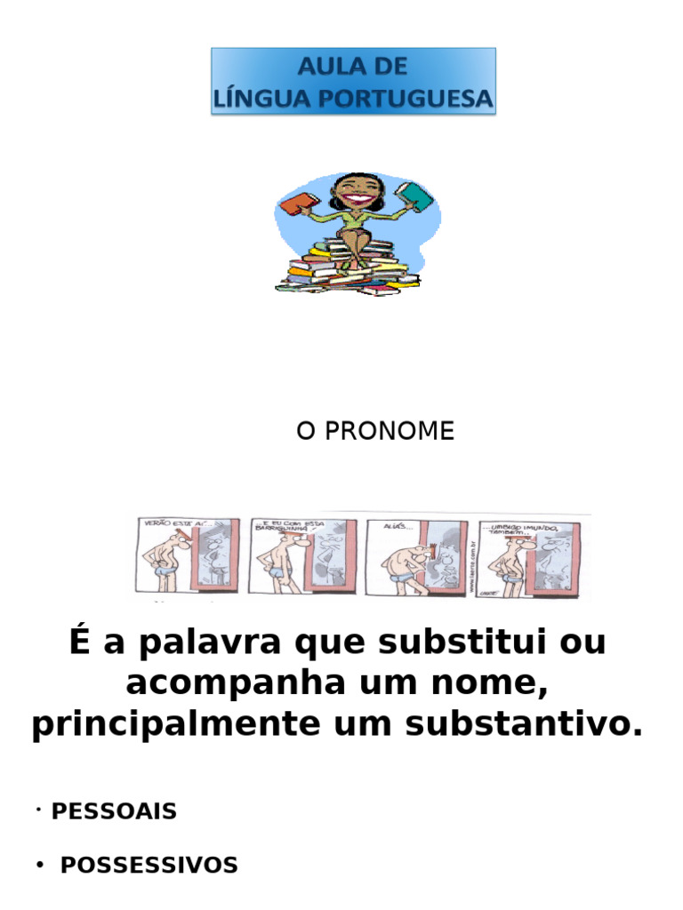 Classificação e Tipos de Pronomes | PDF | Pronome | Gramática