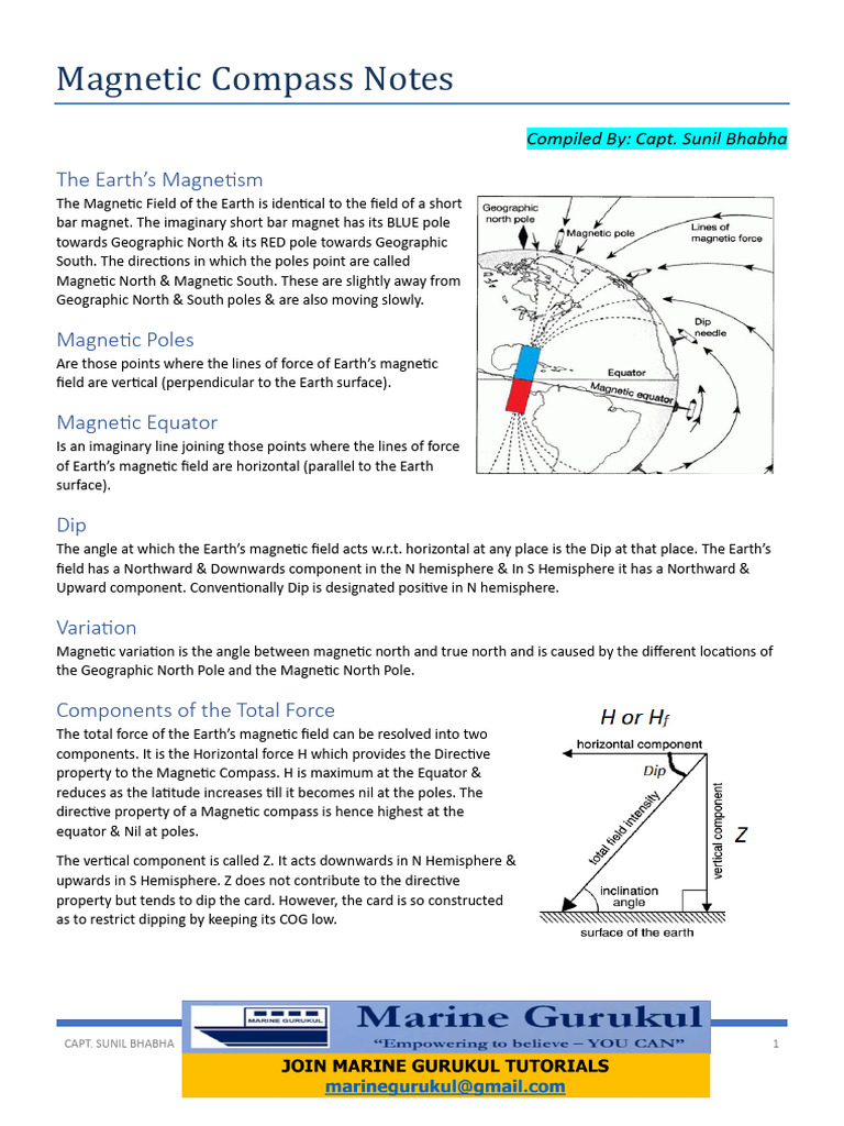 Understanding Magnetic North and Deviation | PDF | Compass | Earth's ...