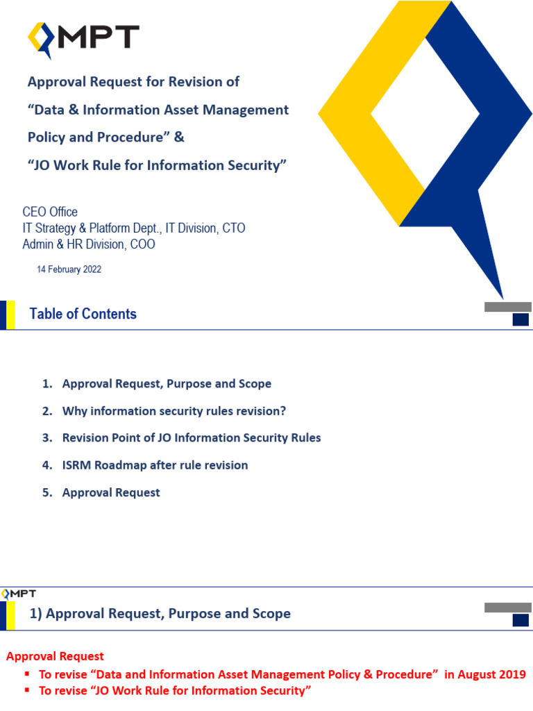 6) Information Security Policy & Procedure Revision 14 February 2022 ...