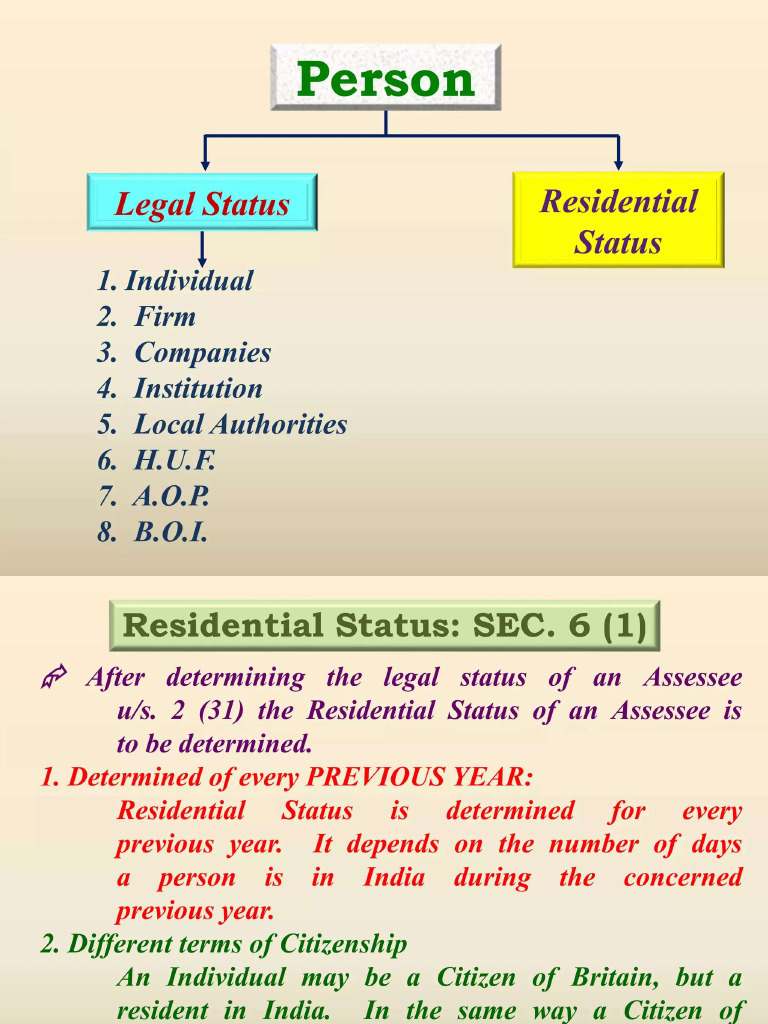 Residential Status | PDF