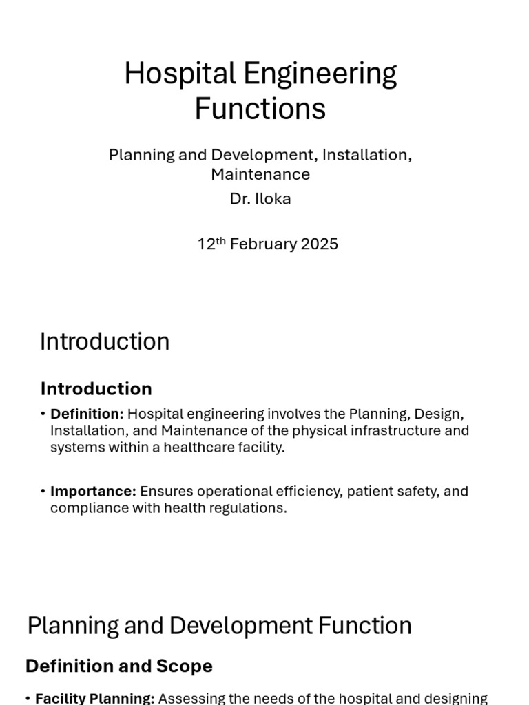 EBM406 Hospital Engineering Functions 2025 | PDF | Waste Management ...