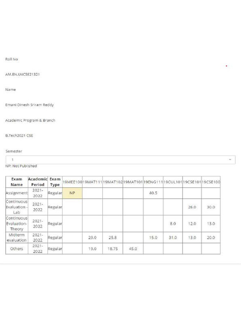Sem Marks | PDF