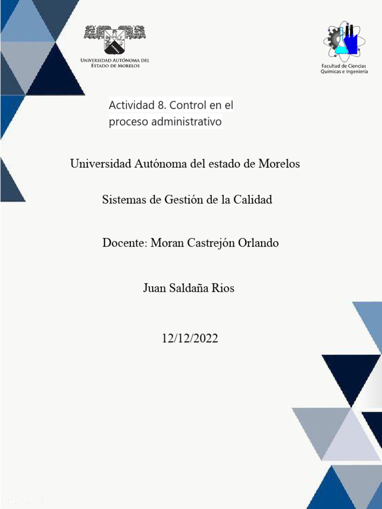 Control Administrativo: Tipos y Etapas | PDF | Evaluación | Calidad ...