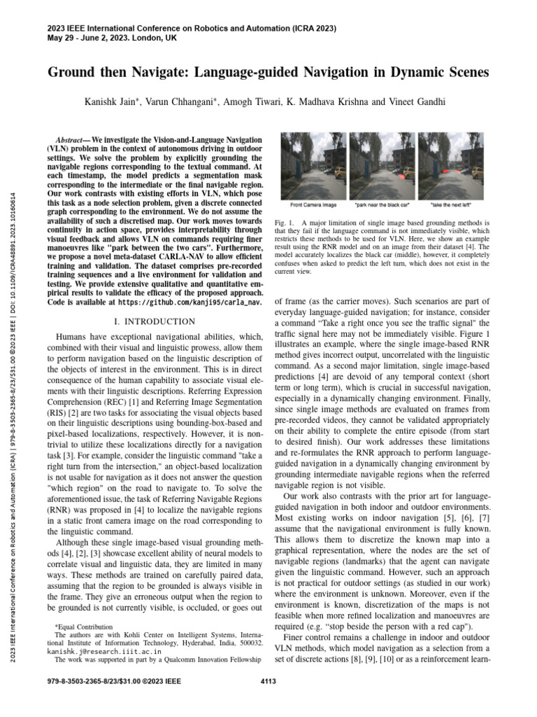Navigational Command Grounding in VLN | PDF | Image Segmentation | Robotics