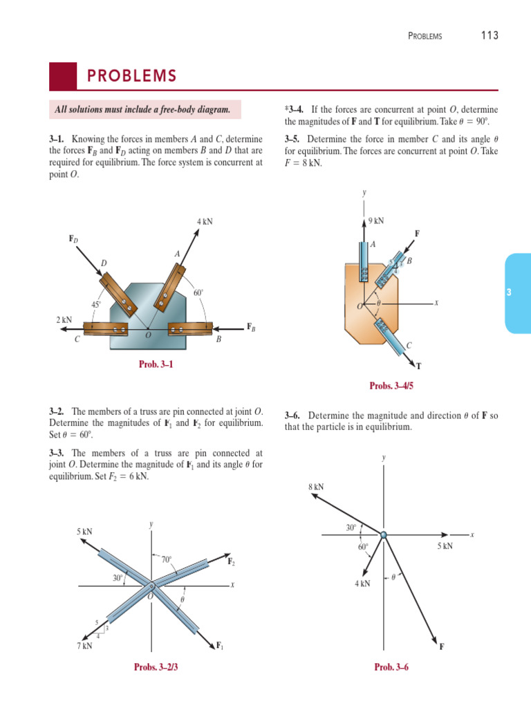 Engineering Mechanics - Statics (HW3 Cut) | PDF | Force | Physical ...