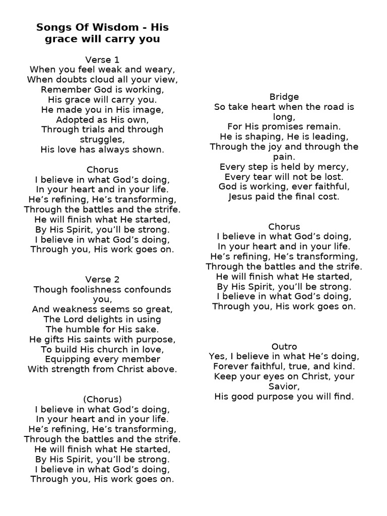 songs of wisdom | pdf