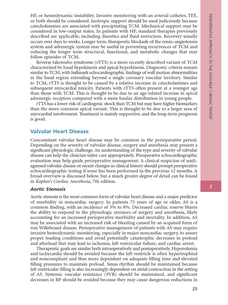 Perioperative Care for High-Risk Cardiac Patients | PDF | Heart ...