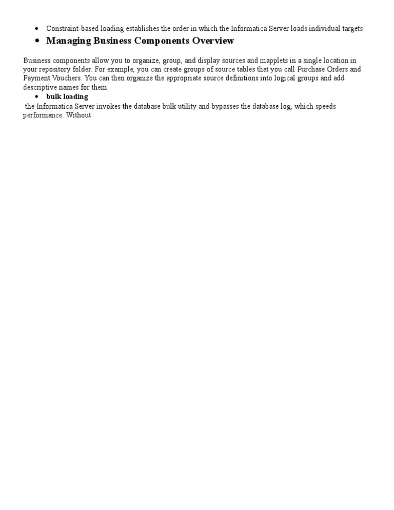 A Quick Ref Informatica | PDF