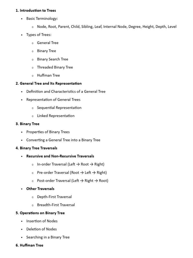 Trees Syllabus | PDF
