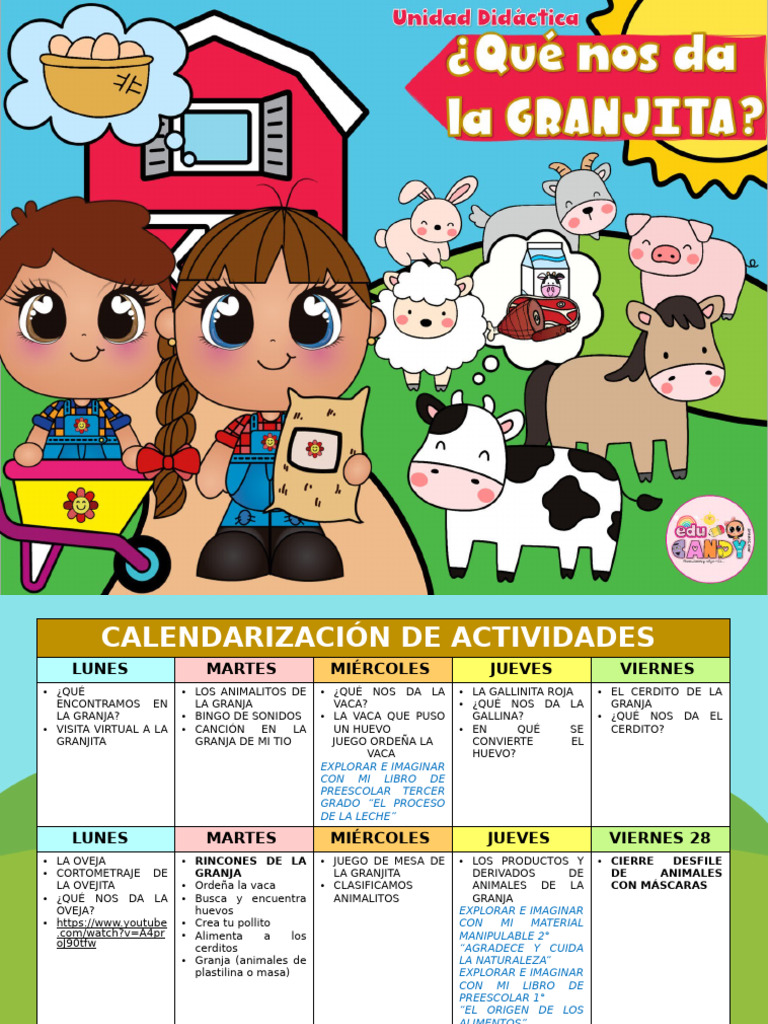 Actividades Didácticas sobre la Granja | PDF | Pollo | Granjas