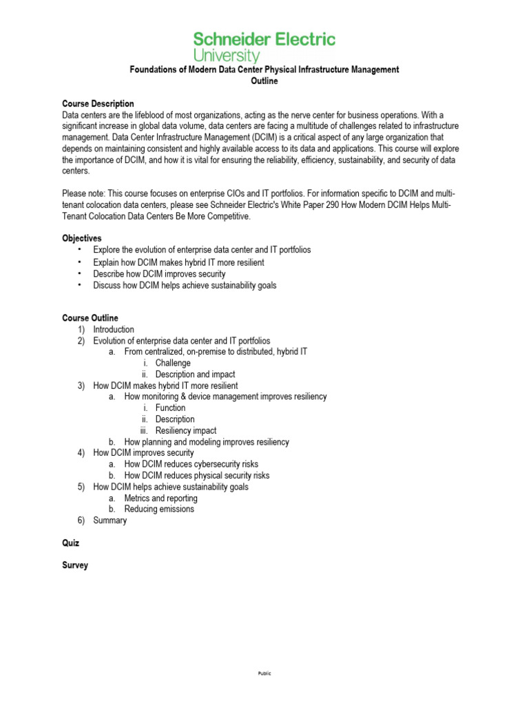 Foundations of Data Center Infrastructure | PDF