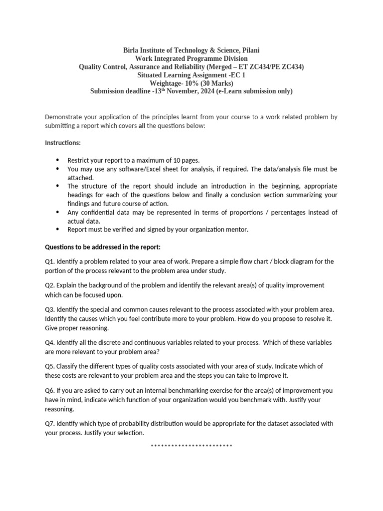 Work Integrated Learning Assignment Guide | PDF