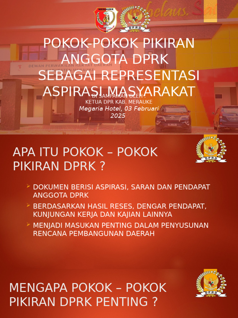 Aspirasi Masyarakat dalam Pokok Pikiran DPRK | PDF