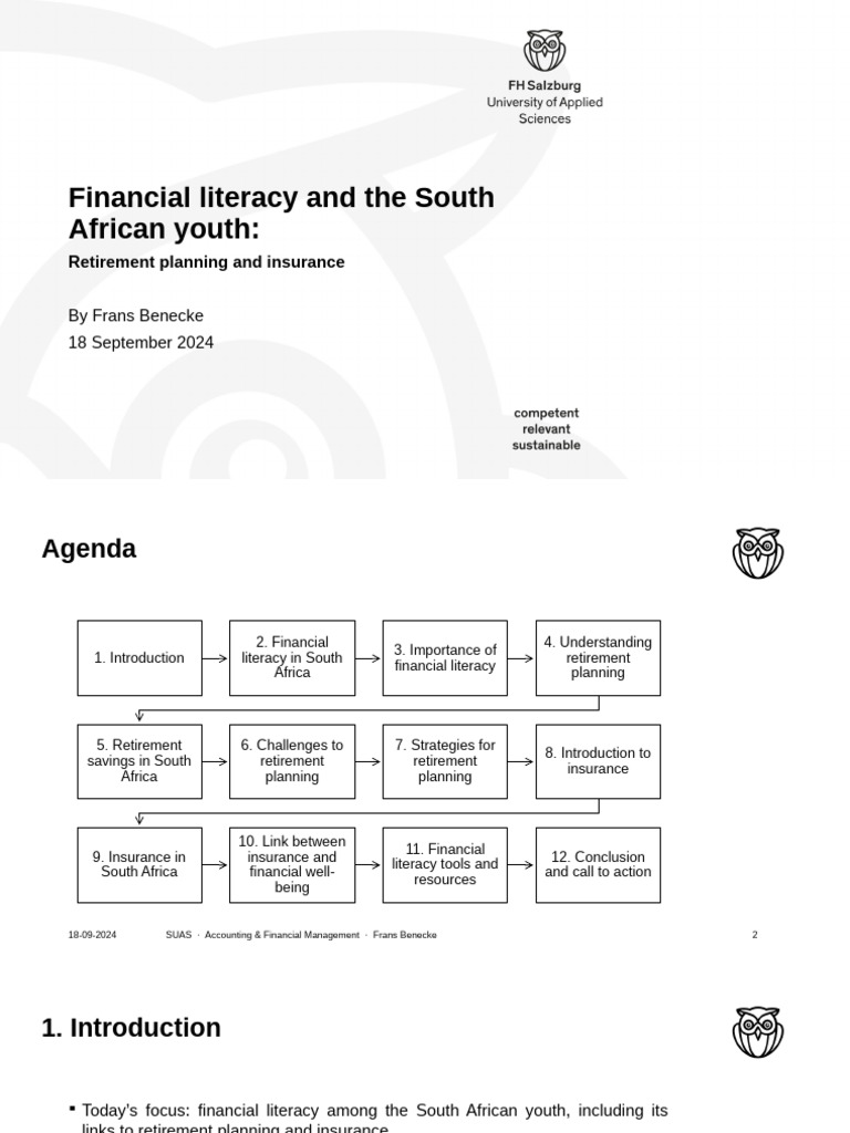 Financial Literacy and The South African Youth Retirement Planning and ...