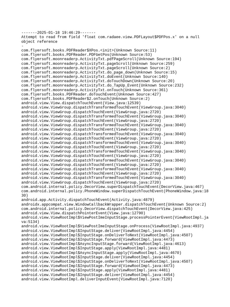 PDF Reader Null Reference Error | PDF