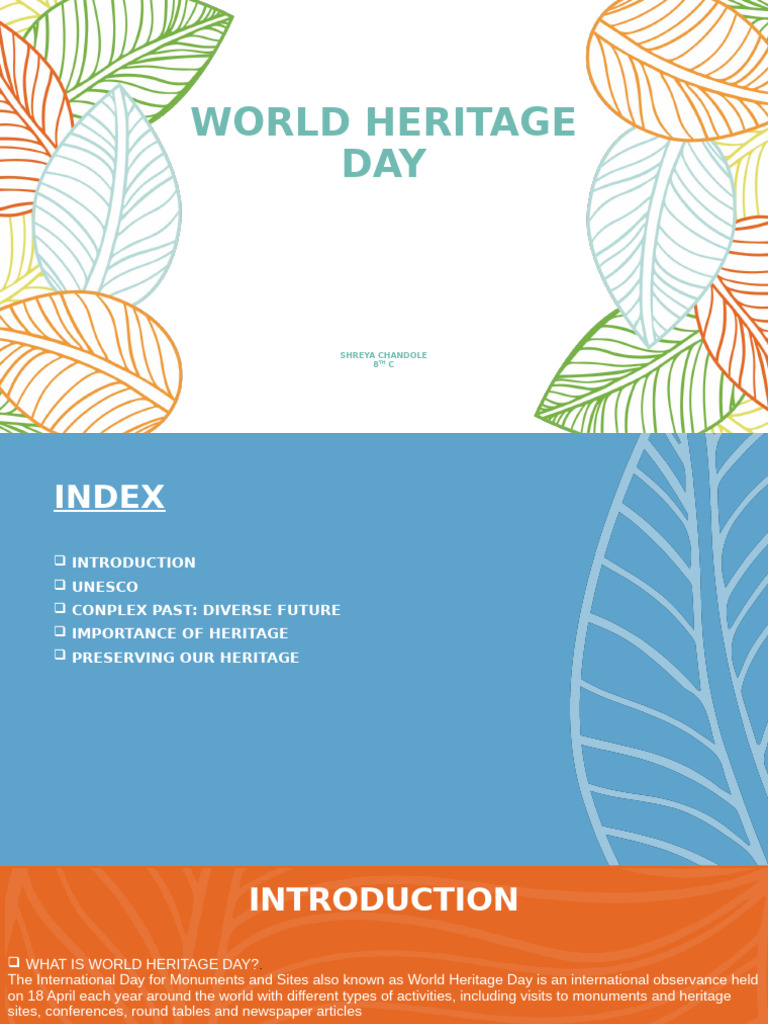 World Heritage Day: Importance & Preservation | PDF | World Heritage Site