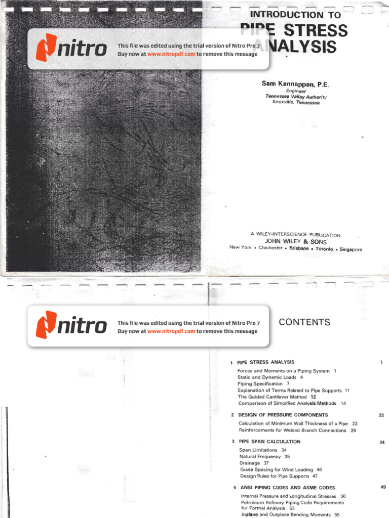 Pipe Stress Analysis | PDF