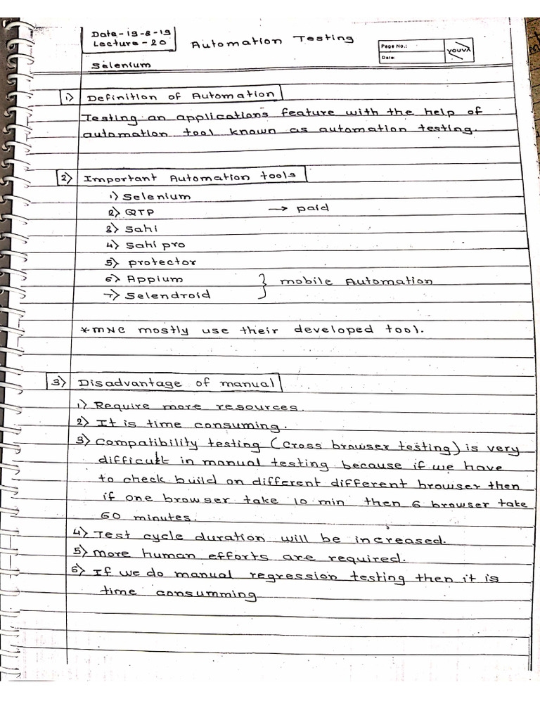 Selenium Full Notes | PDF