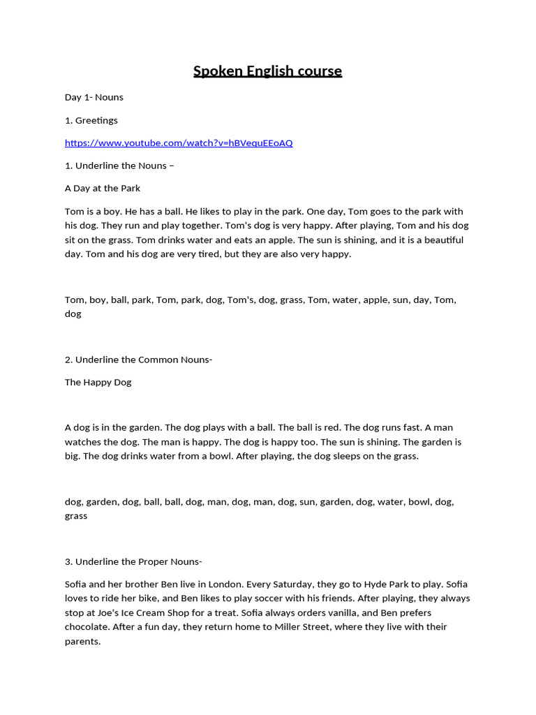 Step-by-Step Spoken English Course | PDF | Plural | Linguistics