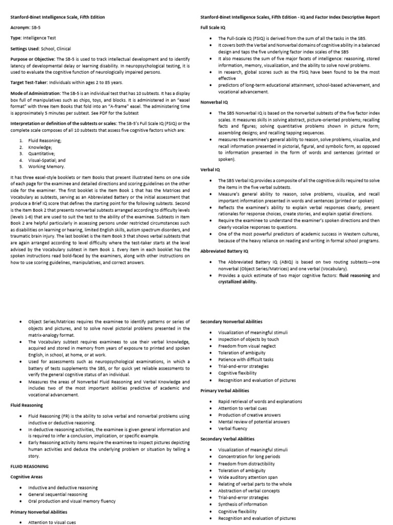 List of Psychological Test | PDF | Wechsler Adult Intelligence Scale ...