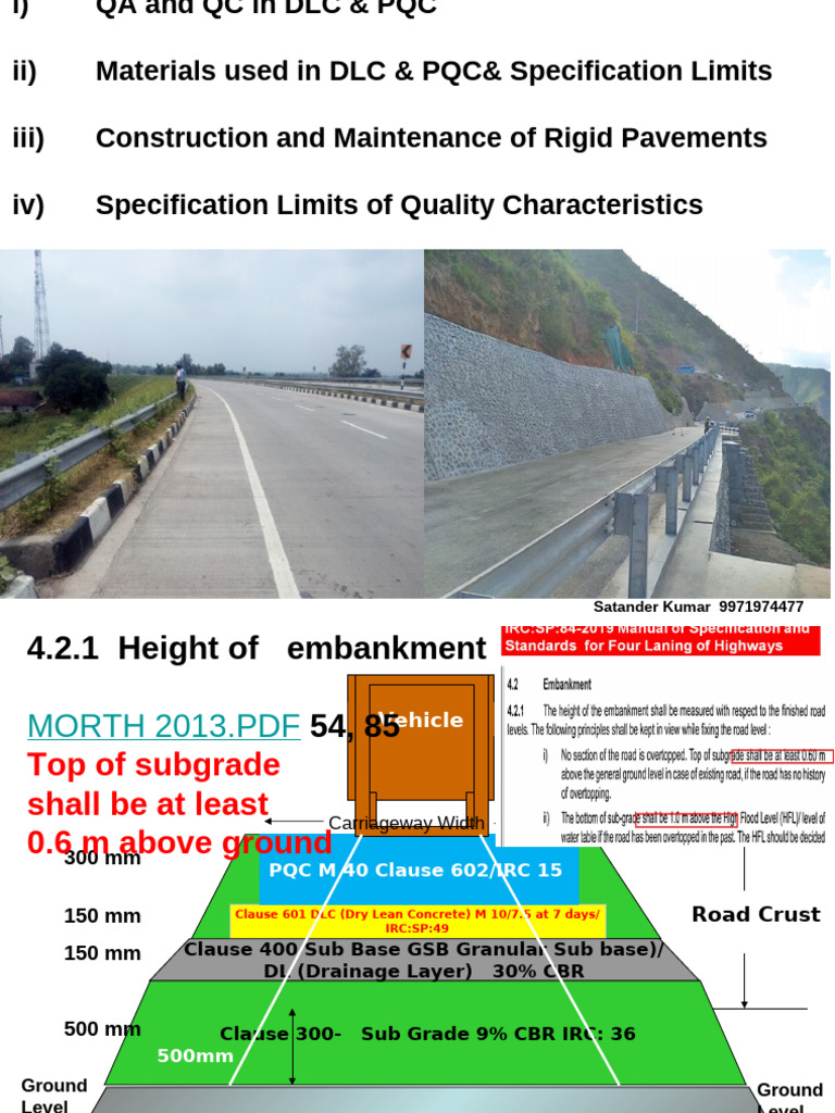 DLC and PQC in Road Construction | PDF | Road Surface | Concrete