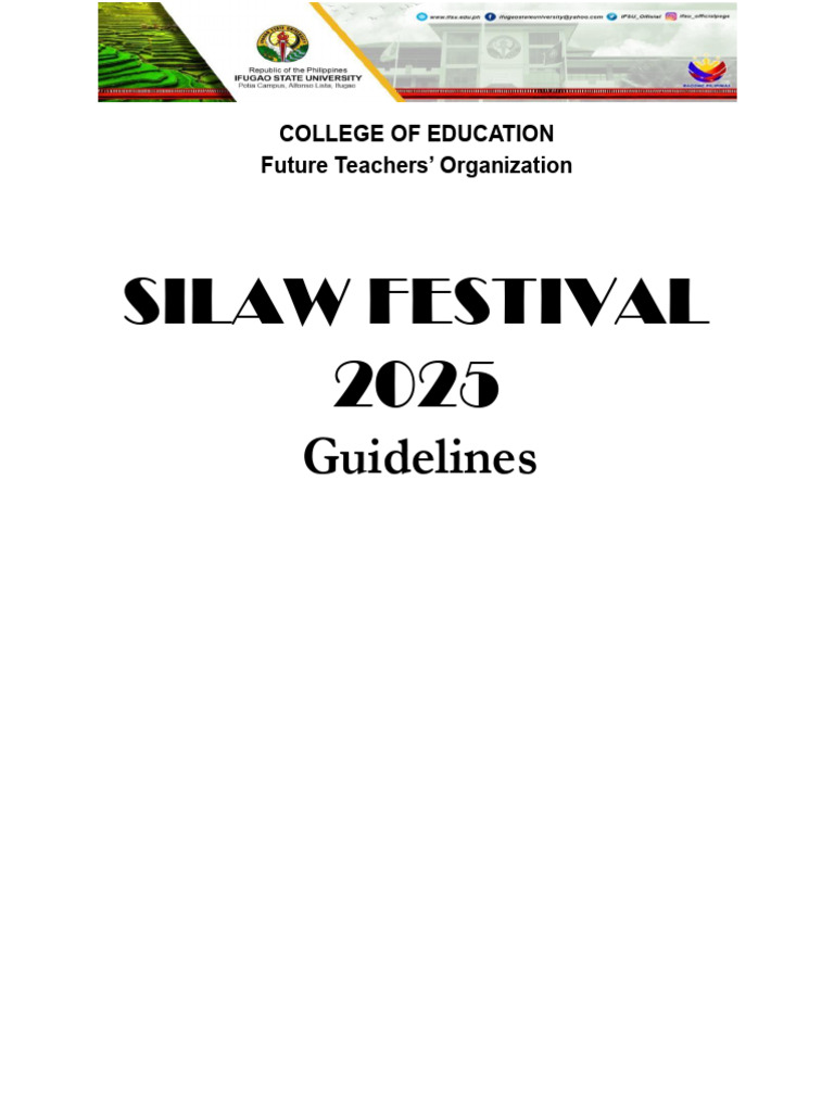 Silaw Festival 2025 Guidelines | PDF | Logos