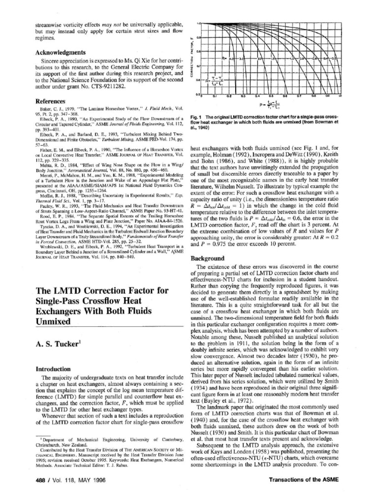 LMTD Correction for Crossflow Heat Exchangers | PDF | Heat Transfer | Heat