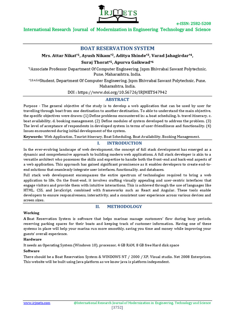 Online Boat Reservation System Overview | PDF | Websites | Microsoft ...