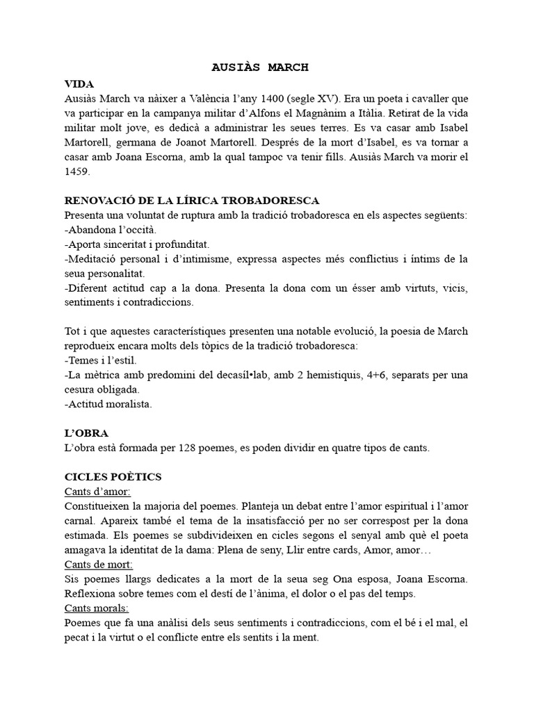 Ausiàs March | PDF