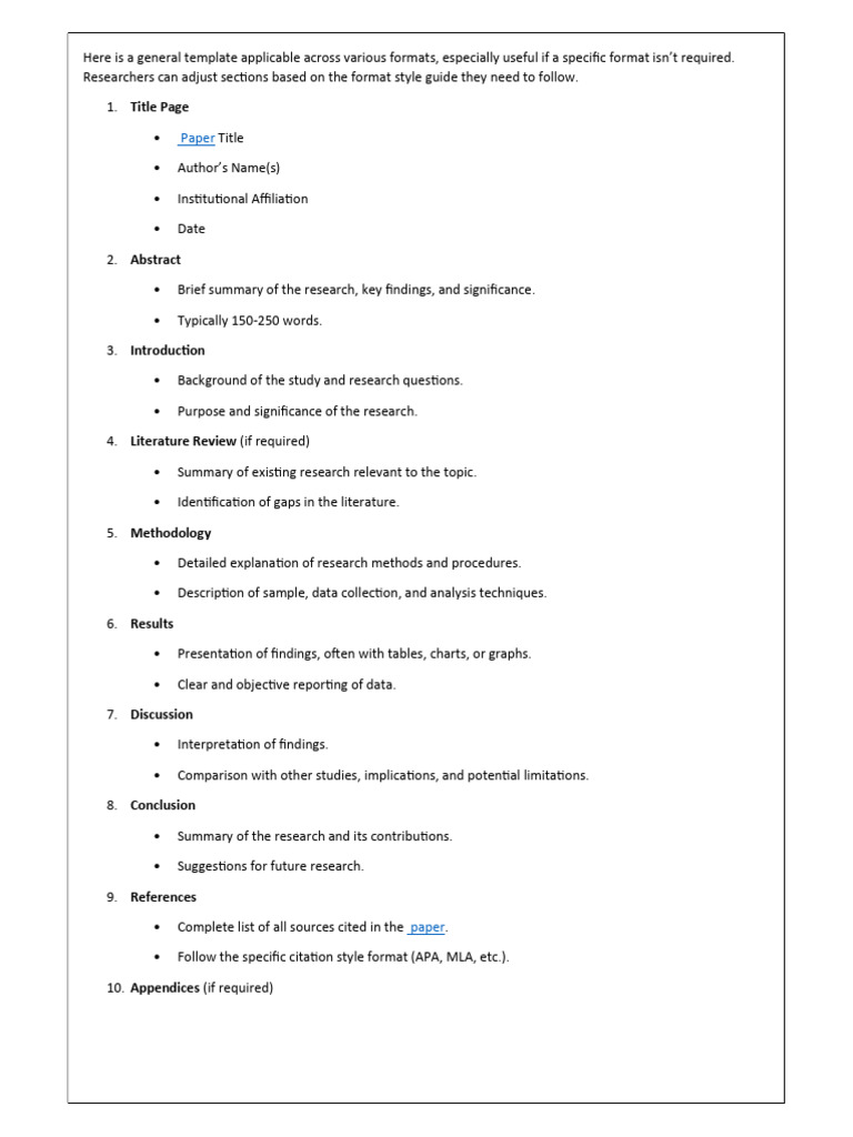 Research Paper Template Guide | PDF