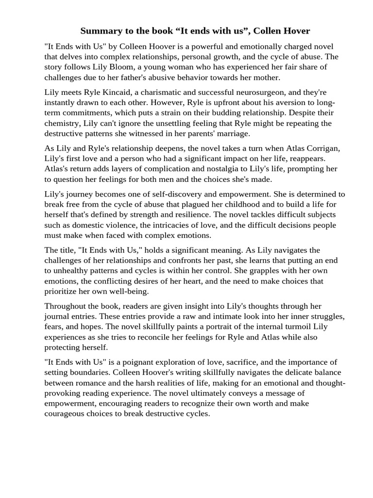 Book It Ends With Us | PDF