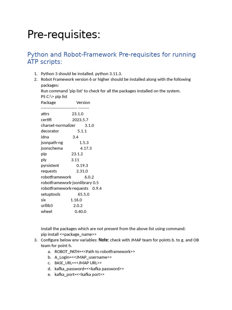 ATP Robot Framework Installation Guide | PDF