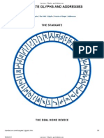 Stargate Glyphs and Addresses