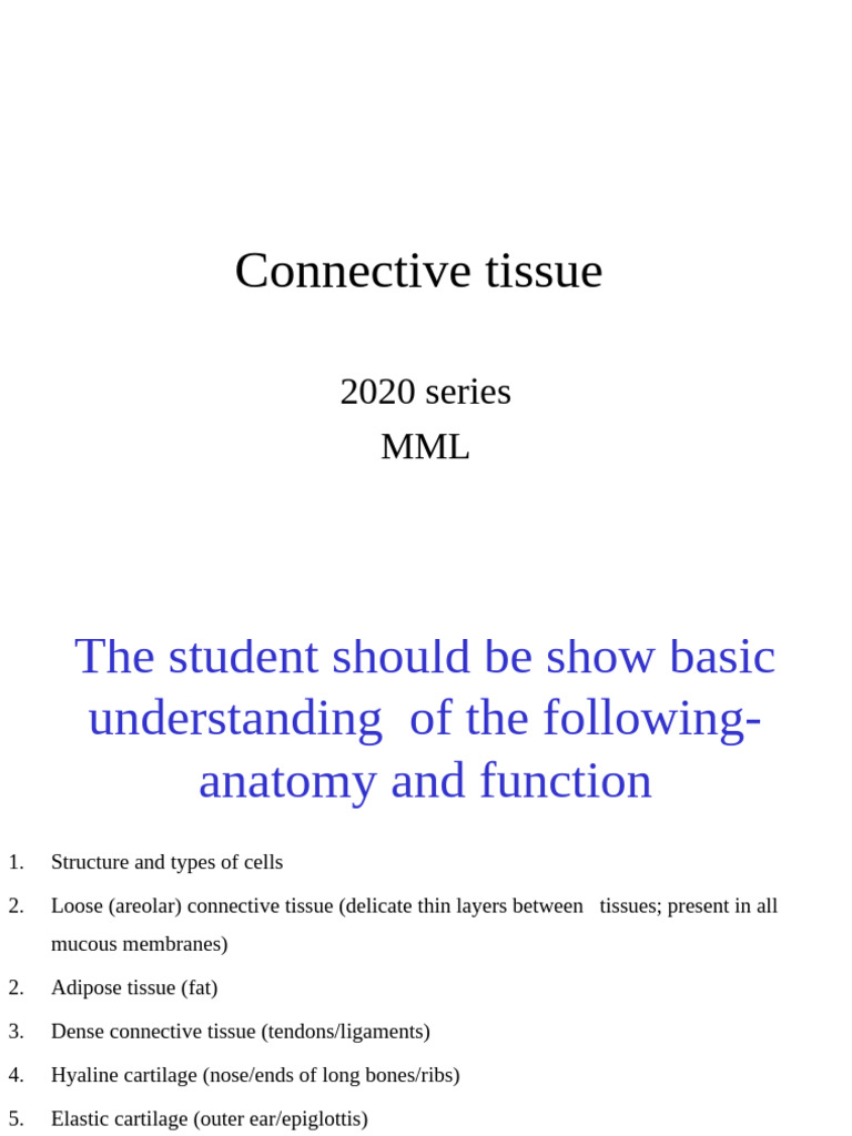 Connective-Tissue 2020 | PDF | Connective Tissue | Cartilage