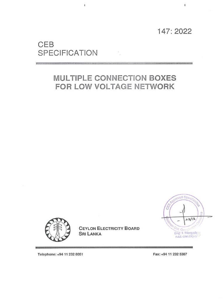 1691045534147-2022 Multiple Connection Boxes For Low Voltage Network | PDF