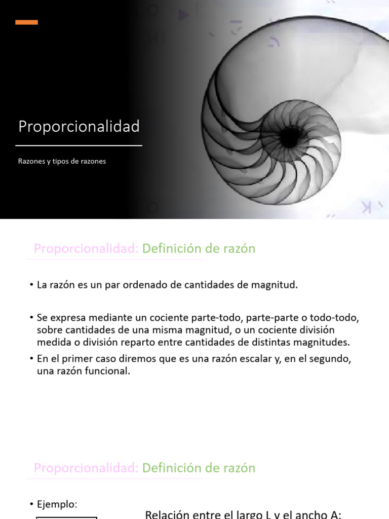 Tipos y Definición de Razones Matemáticas | PDF | Matemáticas