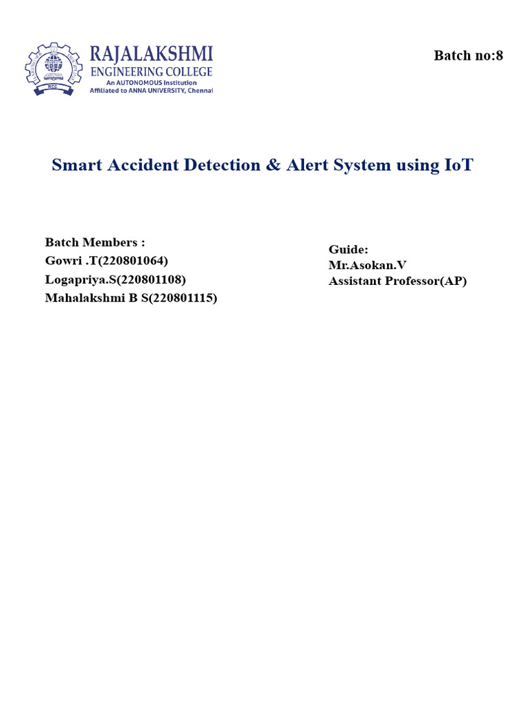 IoT-Based Smart Accident Detection System | PDF