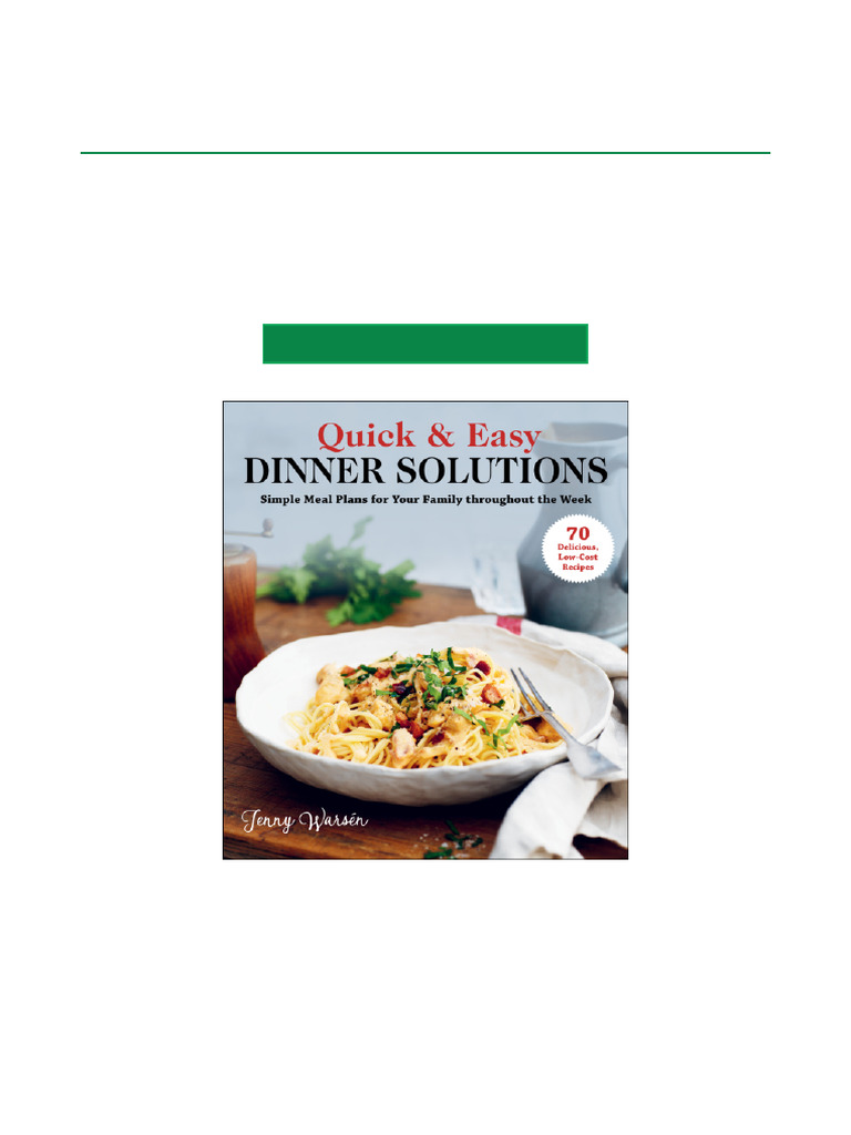 Identify Quick & Easy Dinner Solutions Simple Meal Plans for Your ...