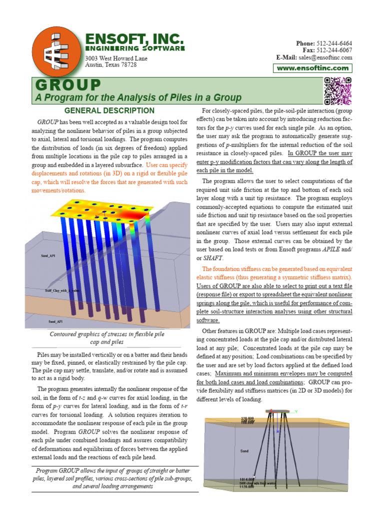 Group Description Sheet | PDF | Stiffness | Deep Foundation