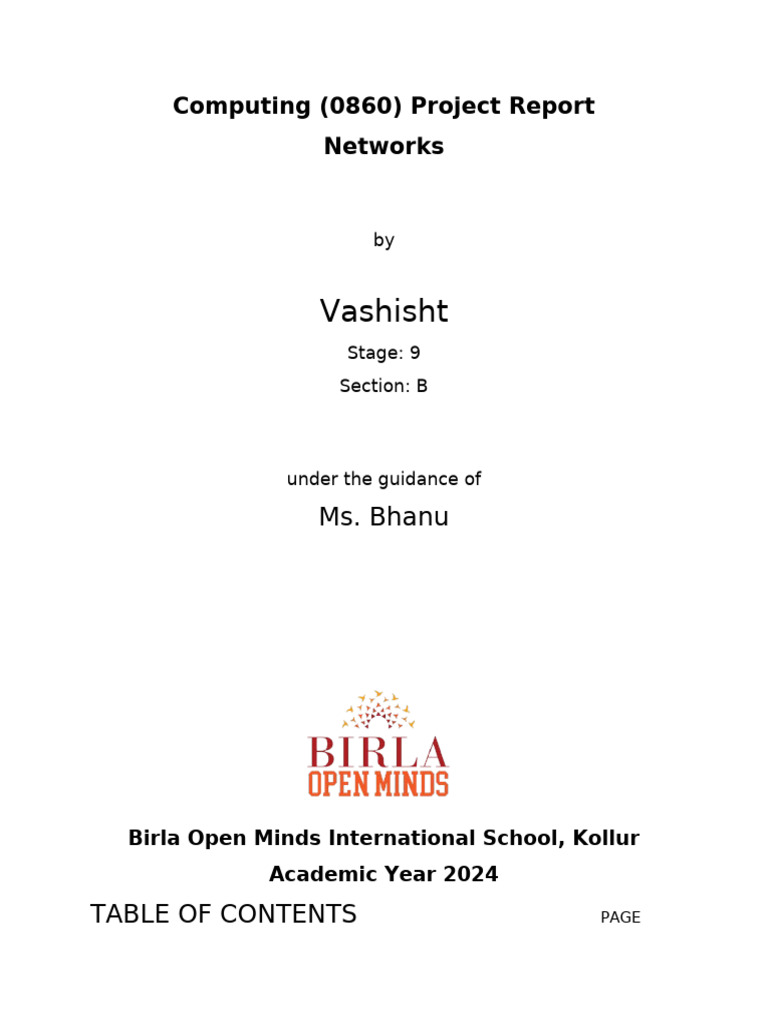 0860 Network Topology Analysis Report | PDF | Network Topology ...