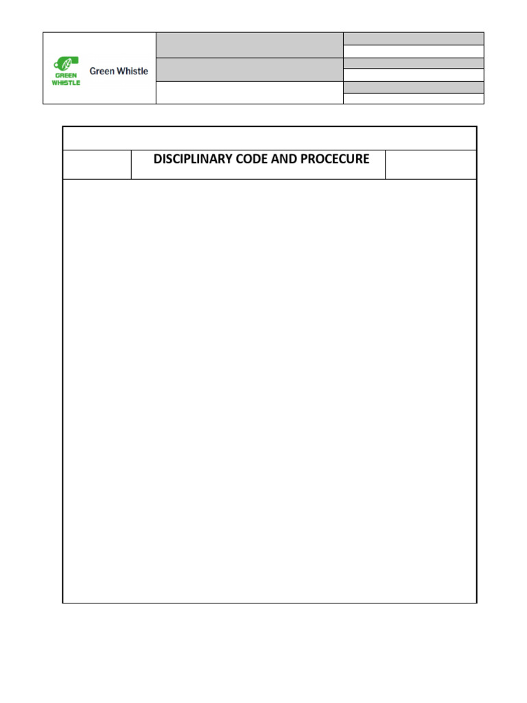 Disciplinary Code and Procedure Guide | PDF | Employment | Breach Of ...