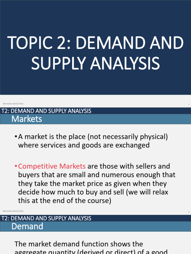 Topic 2 | PDF | Demand | Supply And Demand