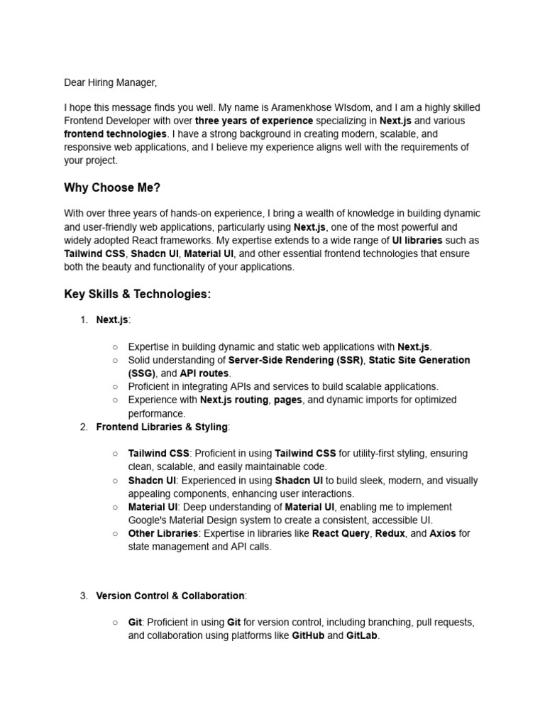 For Application User