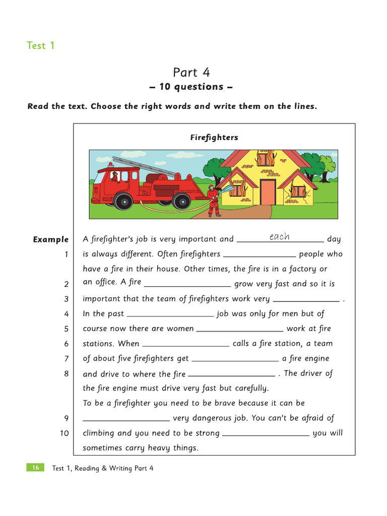 Flyers Reading Part 4-6 | PDF